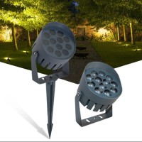 6W 9W 12W 18W Round LED Spike Garden Spot Light IP65 for Landscape Facade Lighting