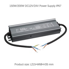 150W 200W DC12V 24V LED Transformer Power Supply  Waterproof IP67