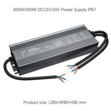 300W 400W DC12V 24V LED Transformer Power Supply  Waterproof IP67