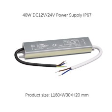 40W DC12V 24V LED Transformer Power Supply  Waterproof IP67