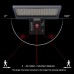 8W 104*LED Solar LED Wall Light with Remote Control Warm & White Dual-Color