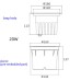 20W AC220V CREE COB LED Inground Light Uplight 2700K, 3000K, 4000K, 6000K IP67