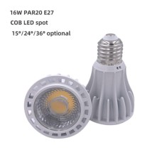 16W PAR20 E27 base COB LED Spot Light Bulb Lamp Retrofits Dimmable 15°/24°/36° 