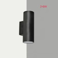 16W Cylindrical COB LED Dual-head Up and Down Wall Spot Sconce Light IP65 20°/30°/40°